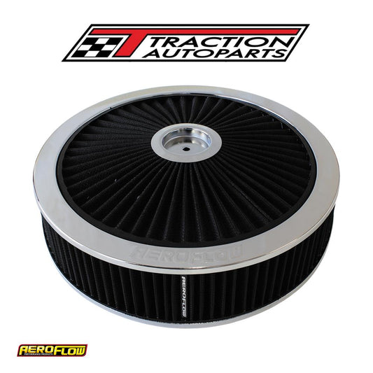 14" X 4" Full Flow Assembly 7-5/16" Flat Base , Chrome