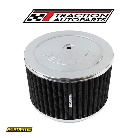 6-3/8" X 4" Air Cleaner Assy 5-1/8" Neck, Chrome, Cotton