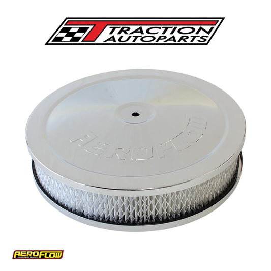 9" X 2" Air Cleaner Assembly 5-1/8" Neck, Chrome, Paper