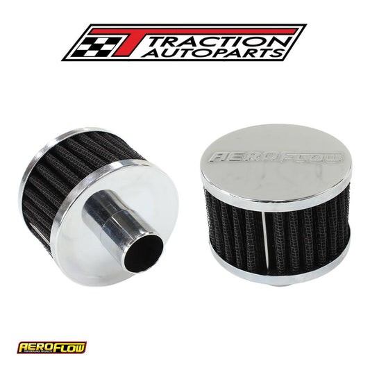 1" Push In Breather Filter 3" O.d,2" H,chrome Top