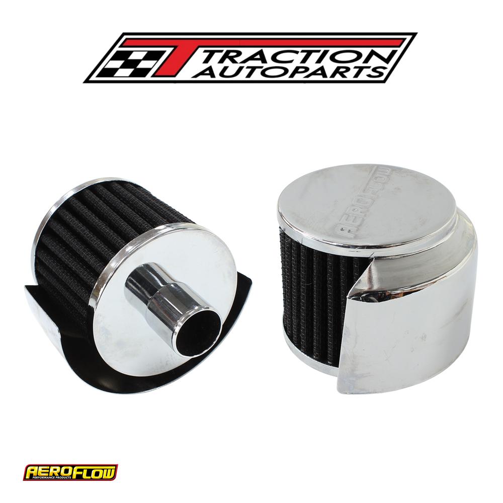 1" Push In Breather W/ Shield 3" O.d,2-1/2" H,chrome Top