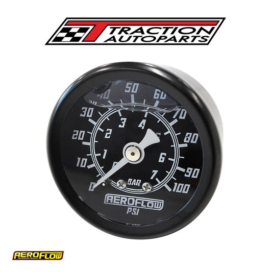 1-1/2" 0-100 Psi Liq Fil Gauge black Face White Pointer