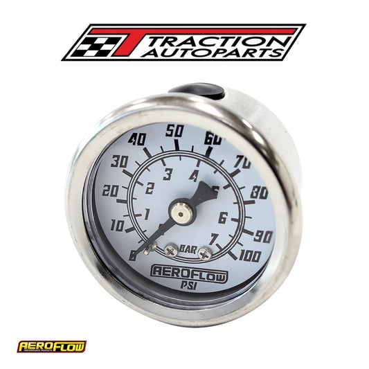 1-1/2 0-100 Psi Pressure Gauge white Face Black Pointer