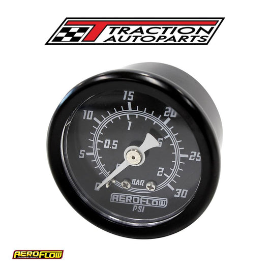 1-1/2" 0-30 Psi Press Gauge Black Face White Pointer