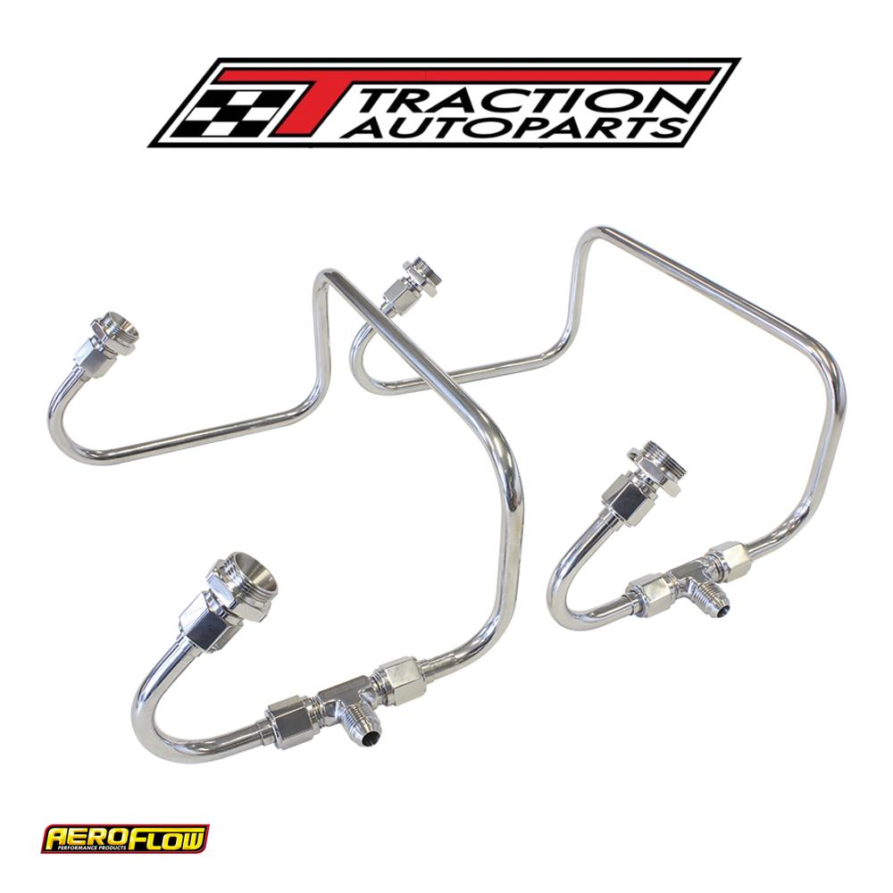 Dual Inlet Fuel Line Kit Suit 4150 Holley Carb S/steel