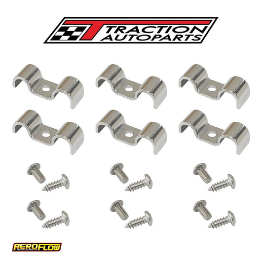 Dual hard line Clamps 1 X 3/16"and 1 X 3/8" *dual Sizes* 6 pk