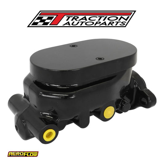 Brake Master Cylinder 1-1/8" Bore Cast Alumin Black Smooth