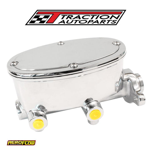Brake Tandem Master Cylinder 1-1/8" Bore Cast Alumin Chrome