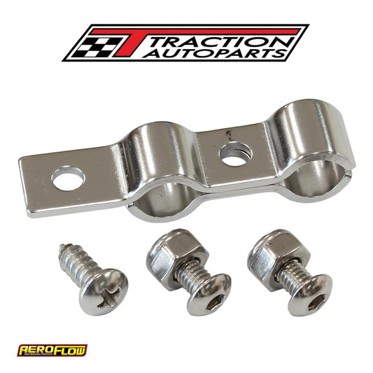 Dual hard line Clamp 1 X 3/16" And 1 X 3/16" With Bracket