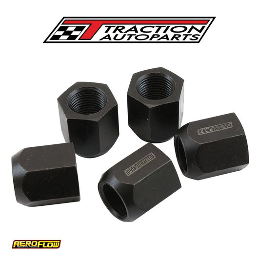 5/8"-18 Acorn Short Open Wheel Nuts Black (5 Pack) Nhraapproved - Af 3012-2000