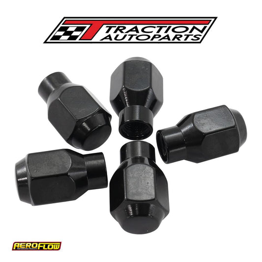 7/16"-20 Conical Et Closed Wheel Nuts Black (5 Pack)