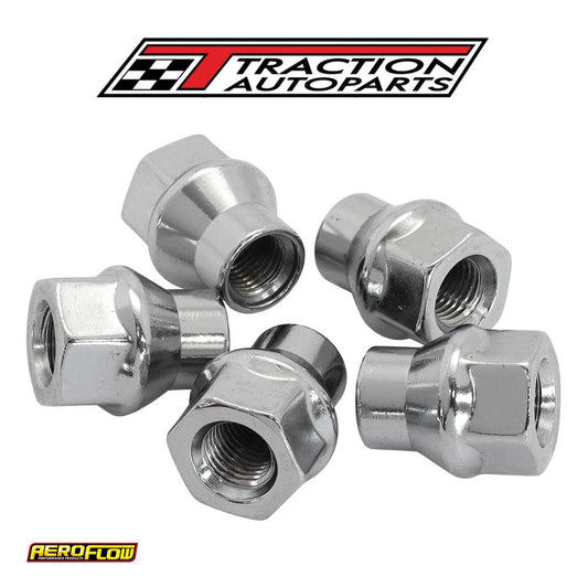 7/16"-20 Conical Et Open Wheel Nuts Chrome (5 Pack)