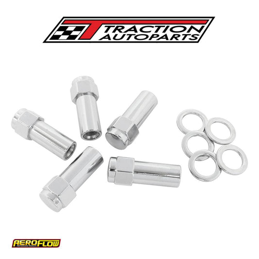 1.38 Shank Closed Nuts 7/16 Chrome 7/16-20" Wheel (5)