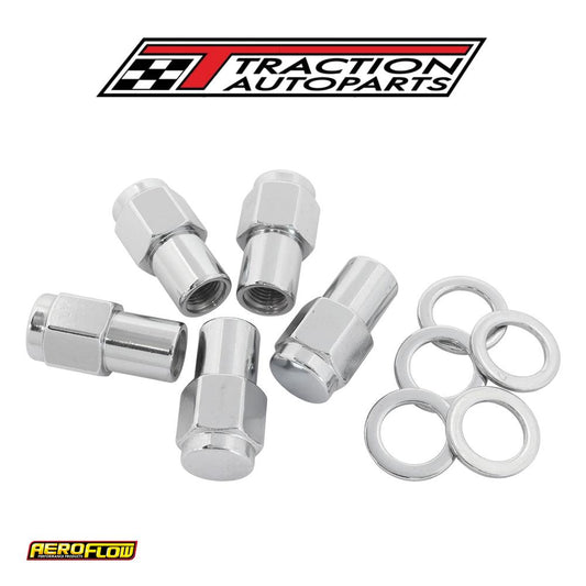 0.750 Shank Closed Nuts M 14 X 1.50 mm Chrome Wheel (5)