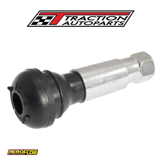 Rubber Pull Thru Valve Stem Single Chrome 7/16" Hole