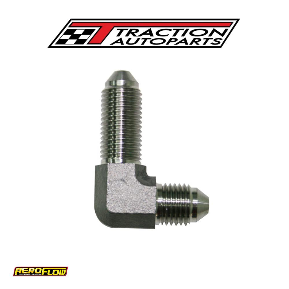 Stainless -3 an Bulkhead 90 deg Stainless Nut Seperate