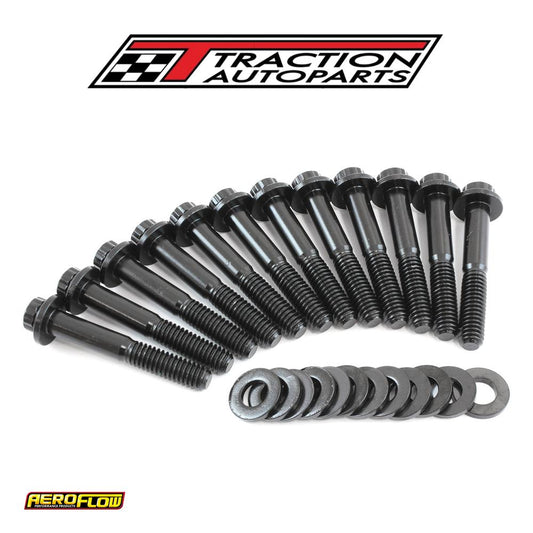 Small Block Ford Intake Bolts 289 302 351 Windsor 12 Point 12 Pack Aeroflow - Af 37-1210