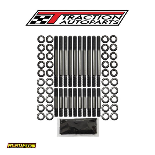 Small Block Ford 7/16 Head Stud Kit 289 302 12 Point Sbf Aeroflow - Af 37-2015
