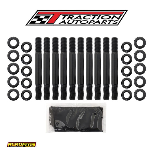 Small Block Ford Main Stud Kit 2 Bolt Windsor 289 302 7/16" Sbf Aeroflow - Af 37-2215