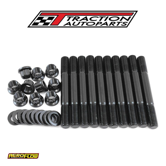 Small Block Ford Main Stud Kit 2 Bolt Windsor 351 1/2" Sbf Aeroflow - Af 37-2217