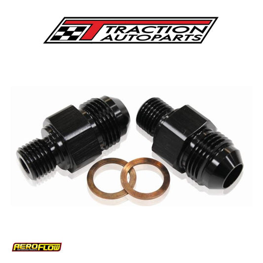Th 400 Trans Fittings -8 X 1/4 Black 1/4" Straight Npsm