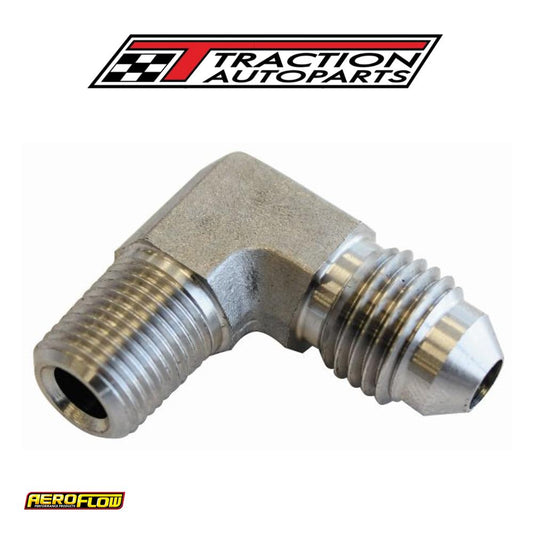 S/s 90 Deg 1/4" Npt To -3 an