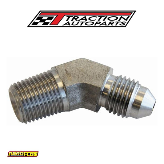 S/s 45 Deg 1/4" Npt To -3 an