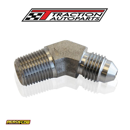 S/s 45 Deg 1/8" Npt To -4 an