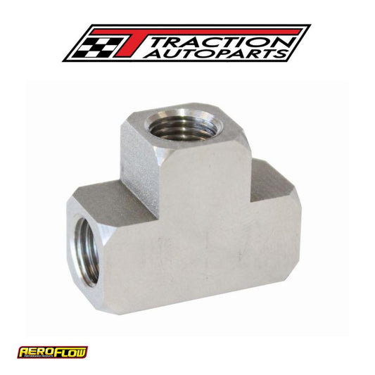 S.s Female Tee 3/8"-24 Inverted Seat X 2 And 1/8"-27 Npt X 1