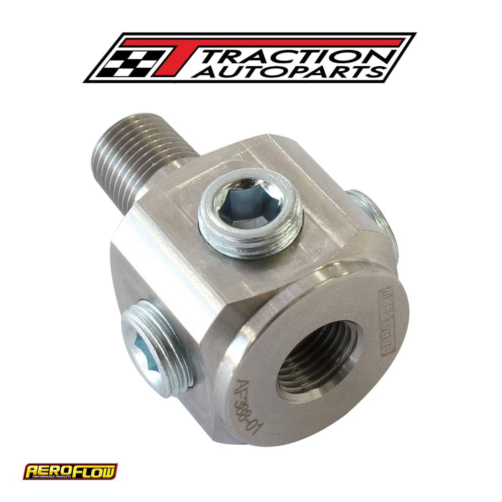 1/8" Npt Block Adapter 1 X Male To 5 X Female Tee S/s