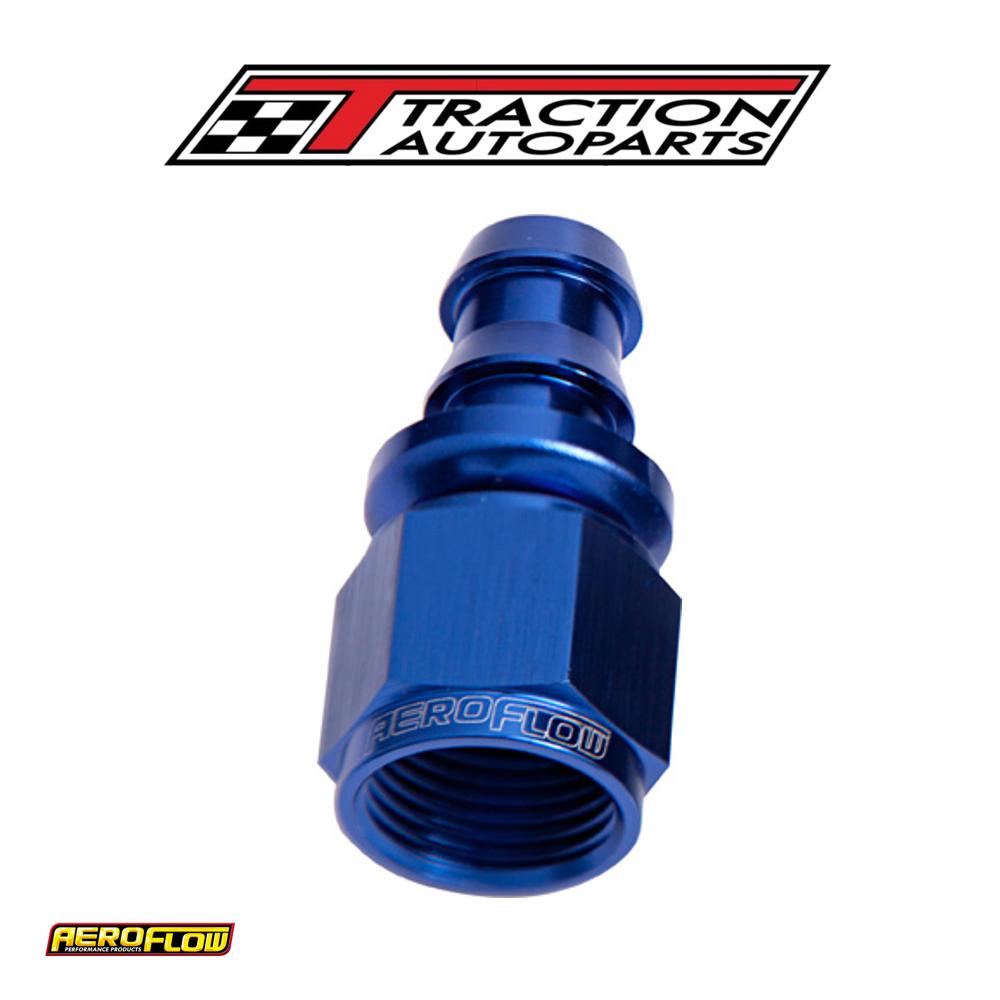 Straight Push Lock End -10 an Blue No Clamp Required