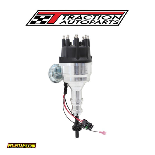 Sb Ford 289 302 w Ready To Run Dist, Vac Adv Sbf Black Cap