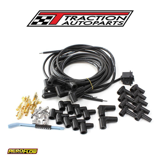 Universal Black 90 Deg. Spark Plug Leads Points & Hei