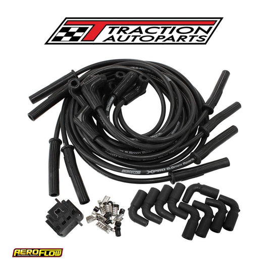 Universal Black Spark Plug Leads Ls 1 Ls 2 Ls 3 90 Degree Gm Aeroflow - Af 4030-32139