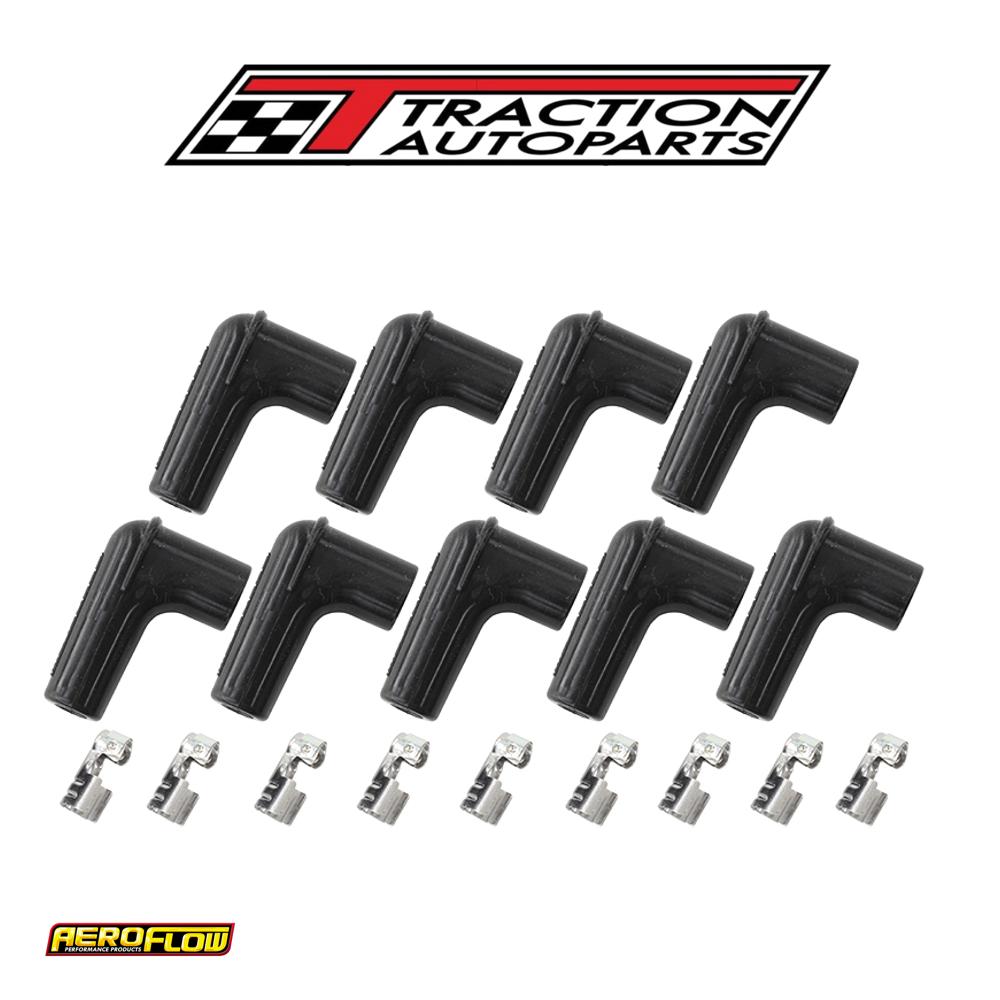 9 X Spark Plug Boots,terminals 90 Deg. 9 Boots & 9 Terminals