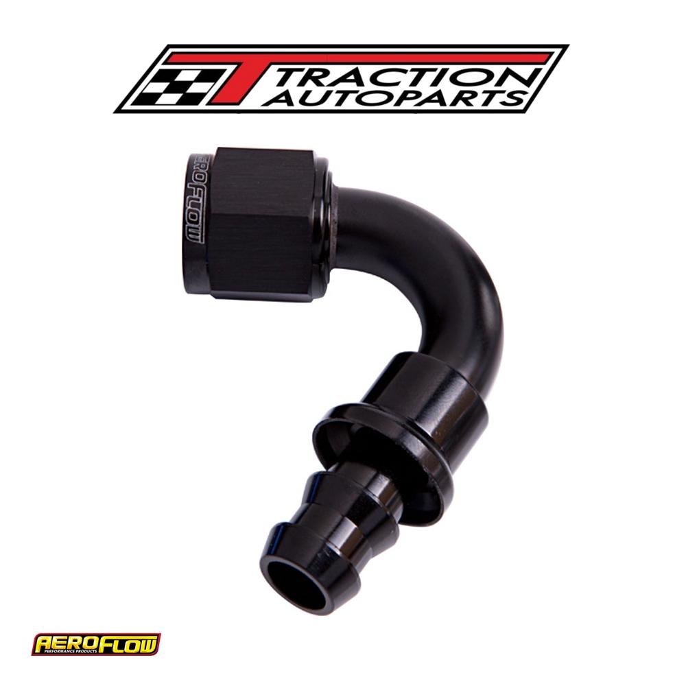 120 Deg Push Lock End -4 an Black No Clamp Required