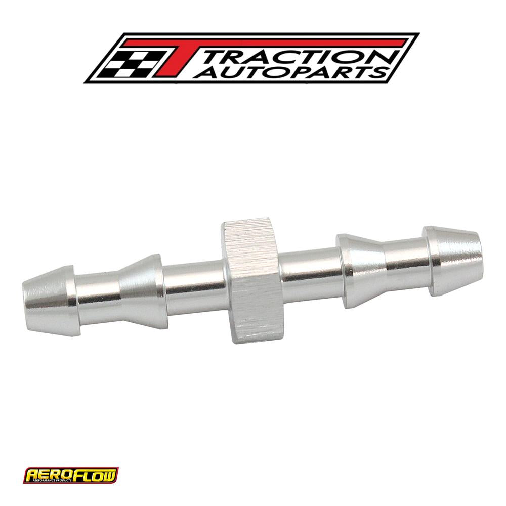 4 mm Push Lock Barb Joiner Silver 5/32" Male To Male Barb