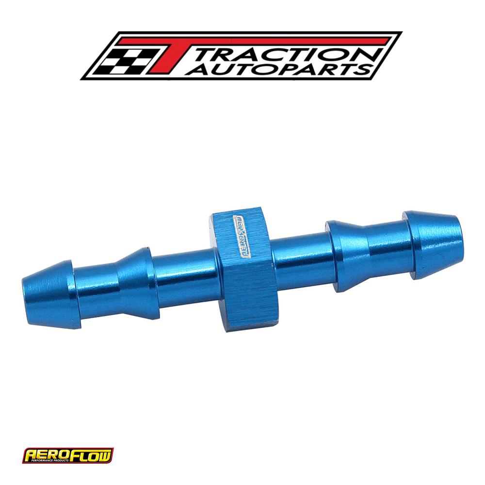 5 mm Push Lock Barb Joiner Blue 3/16" Male To Male Barb