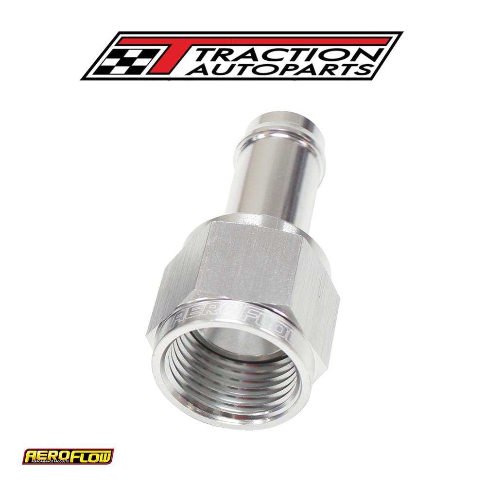 Female -4 an To 3/16" Barb Silver With Tube Nut