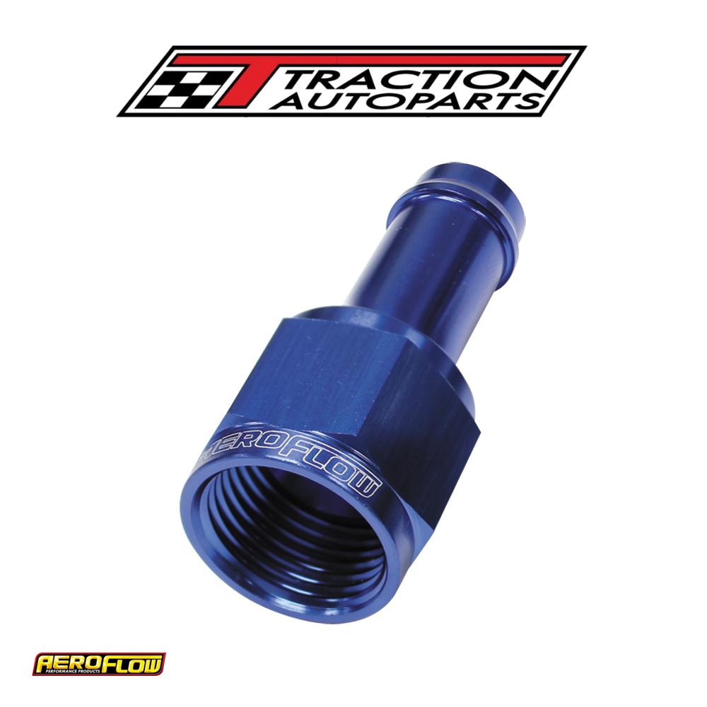 Female -6 an To 5/16" Barb Blue With Tube Nut