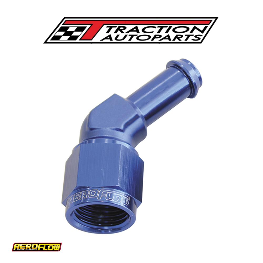 Female -6 an 45 deg To 5/16"barbblue Swivel Nut