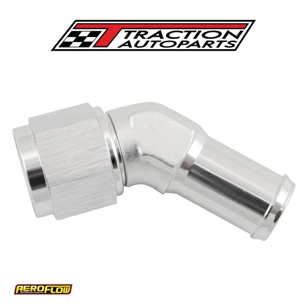 Female -8 an 45 deg To 5/8" Barbsilver Swivel Nut