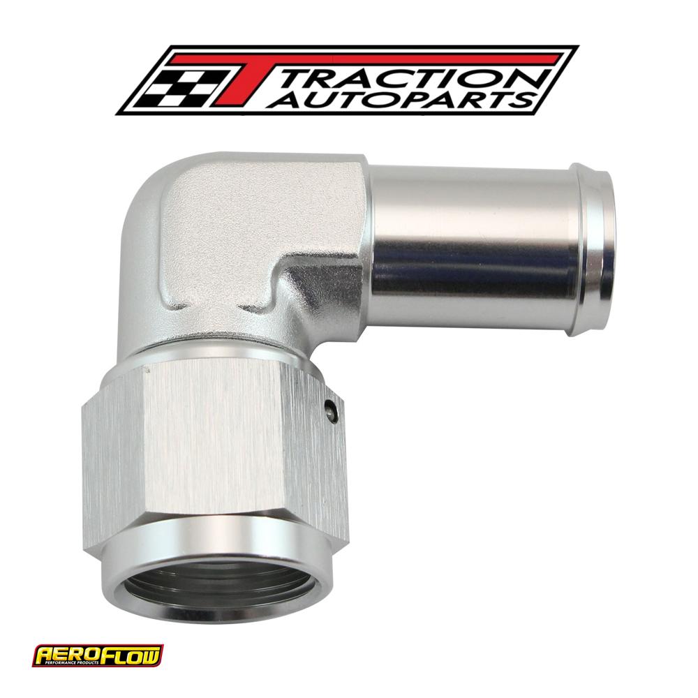 Female -8 an 90 deg To 5/8" Barbsilver Swivel Nut