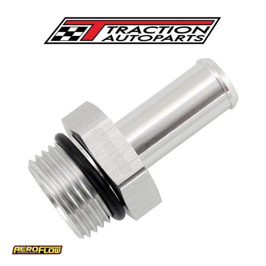 -10 orb To 1/2" Push On Barb Silver Straight Barb