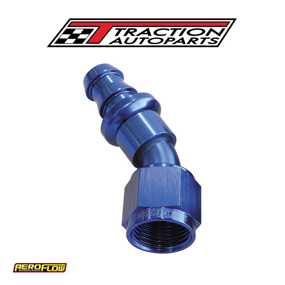 30 Deg Push Lock End -12 an Blue No Clamp Required <15 psi