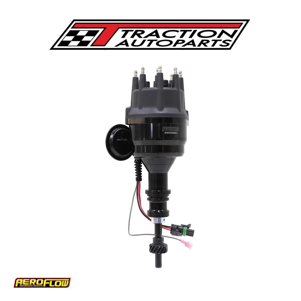 Sb Ford 289 302 w Ready To Run Dist, Vac Adv Sbf Black Cap