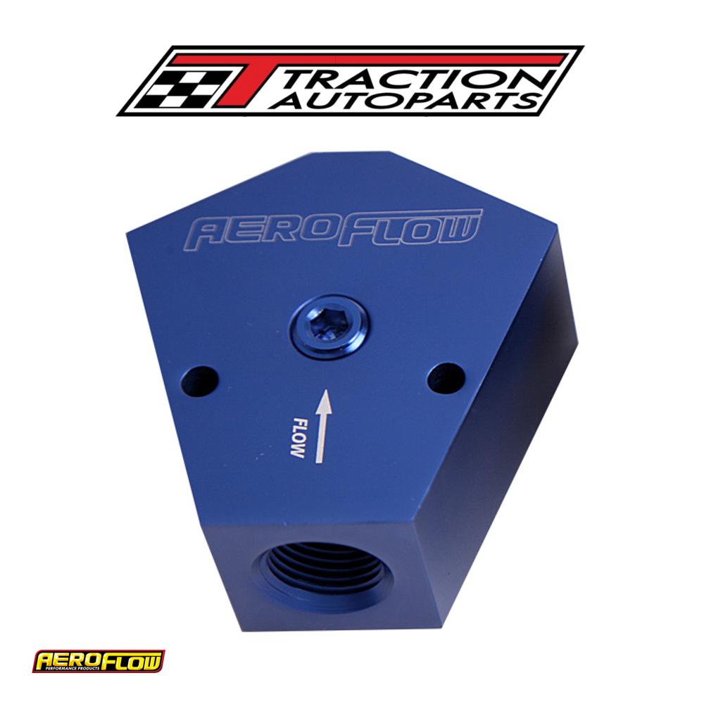 Fuel Block 3/4"- 3/4" In - Outblue 1/8" Npt Port & Mount