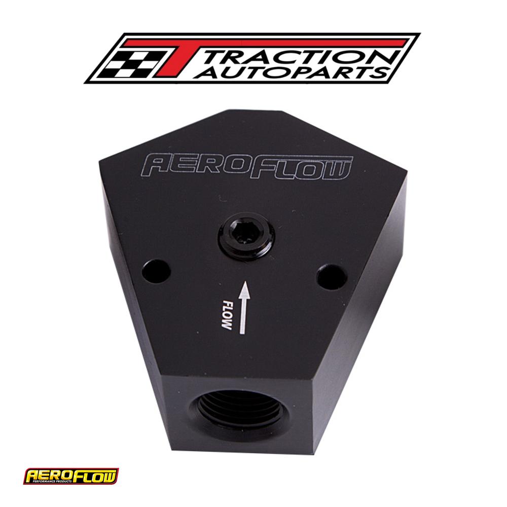 Fuel Block 3/4"- 3/4" In - Outblack 1/8" Npt Port & Mount