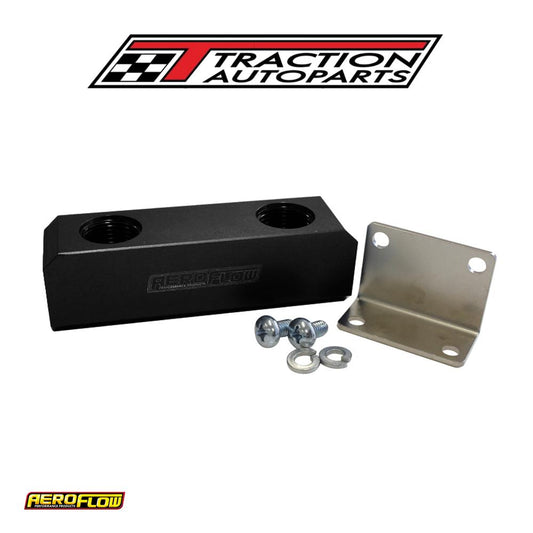 Fuel Block, Log Type -12 orb Black 2 X-12 Side, 2 x -12 Top