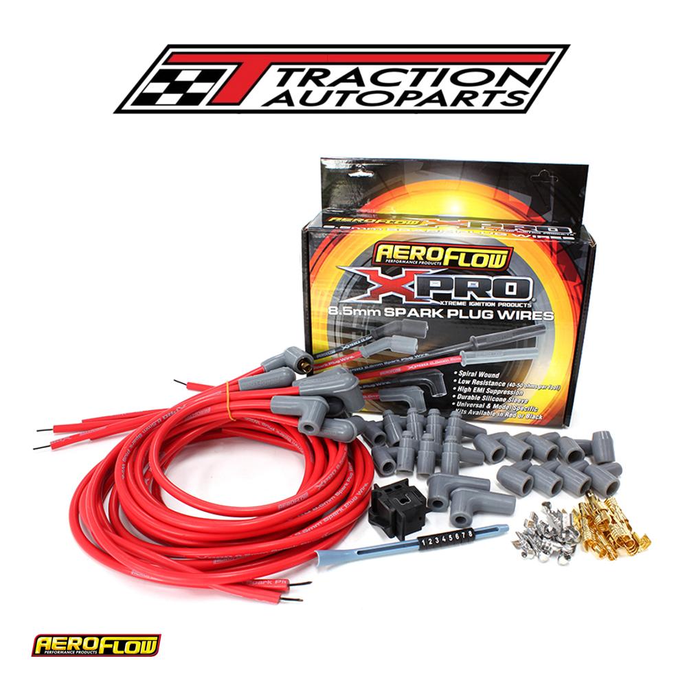 Univ Lead Set Red 90 deg V 8 90 deg Plug Std & Hei Red